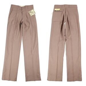 Davis W28 L31 Brown Taupe Flat Front Flare Dress Pants USA NWT